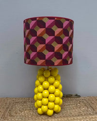 Rose Geo Lemon – gele bubbel tafellamp